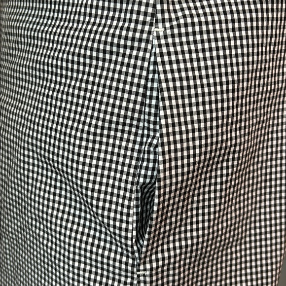 J. Crew Edie Micro Gingham Shift Dress Black White Checkered Ruffle Cotton 6P - Picture 7 of 11